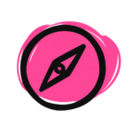compass icon pink