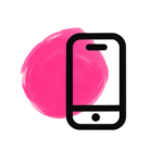 Web Design mobile pink circle
